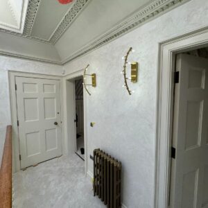 Venetian plaster staircase finished in Cadoro style in Edinburgh -DC Venetian